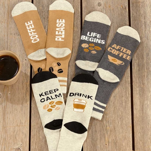 Accessories - Last One* 3 Pairs of Coffee Lovers Socks